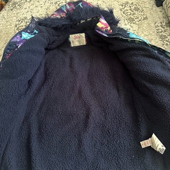 Girls Justice puffer sherpa lined coat xl very good condition - Picture 3 of 3